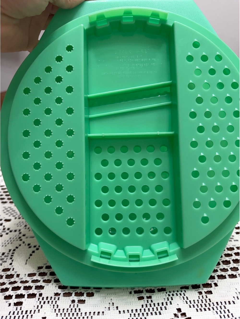 Vintage Tupperware jadeite green shredder and grater